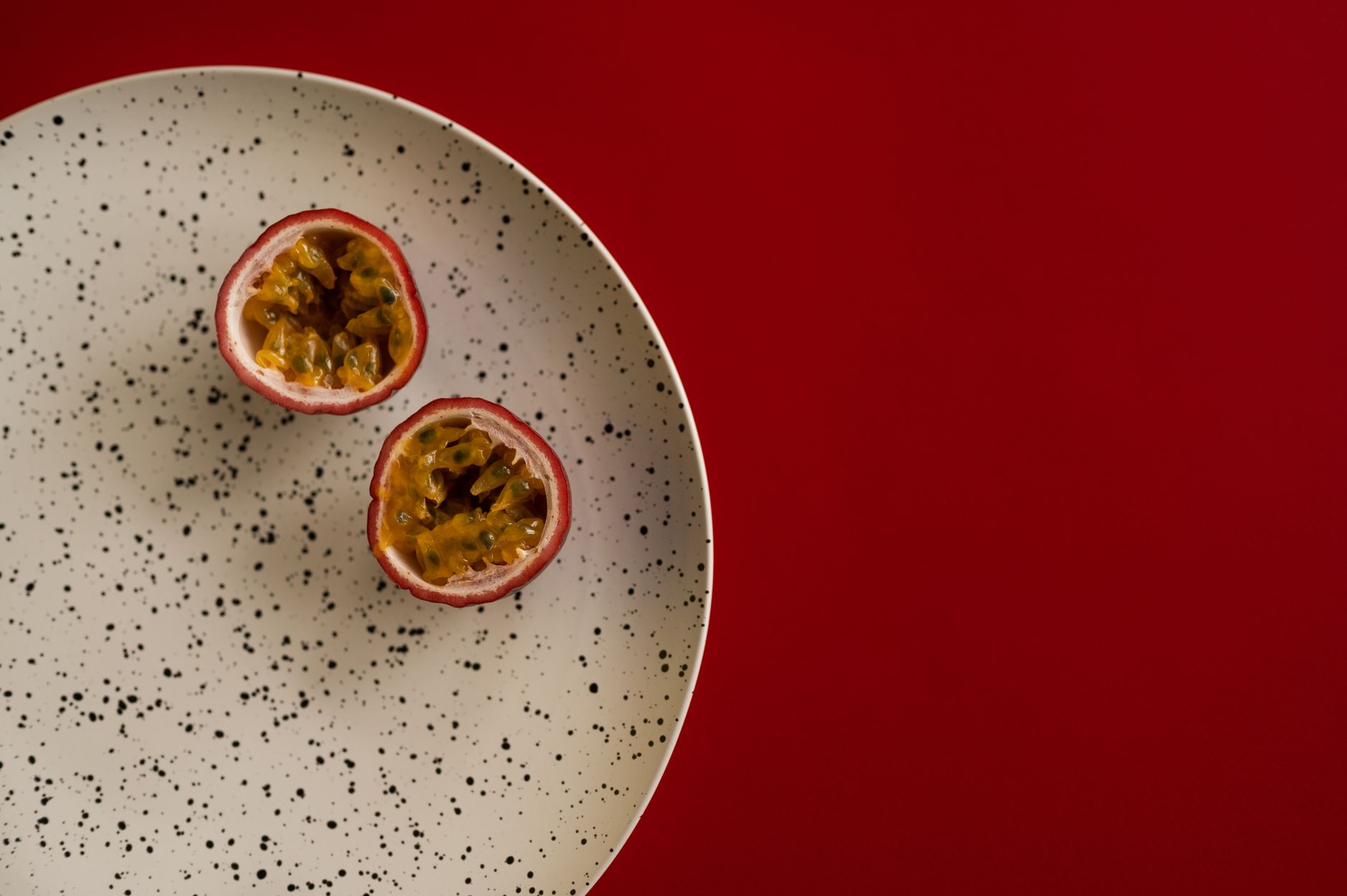 Passion fruit dressing with salad greens