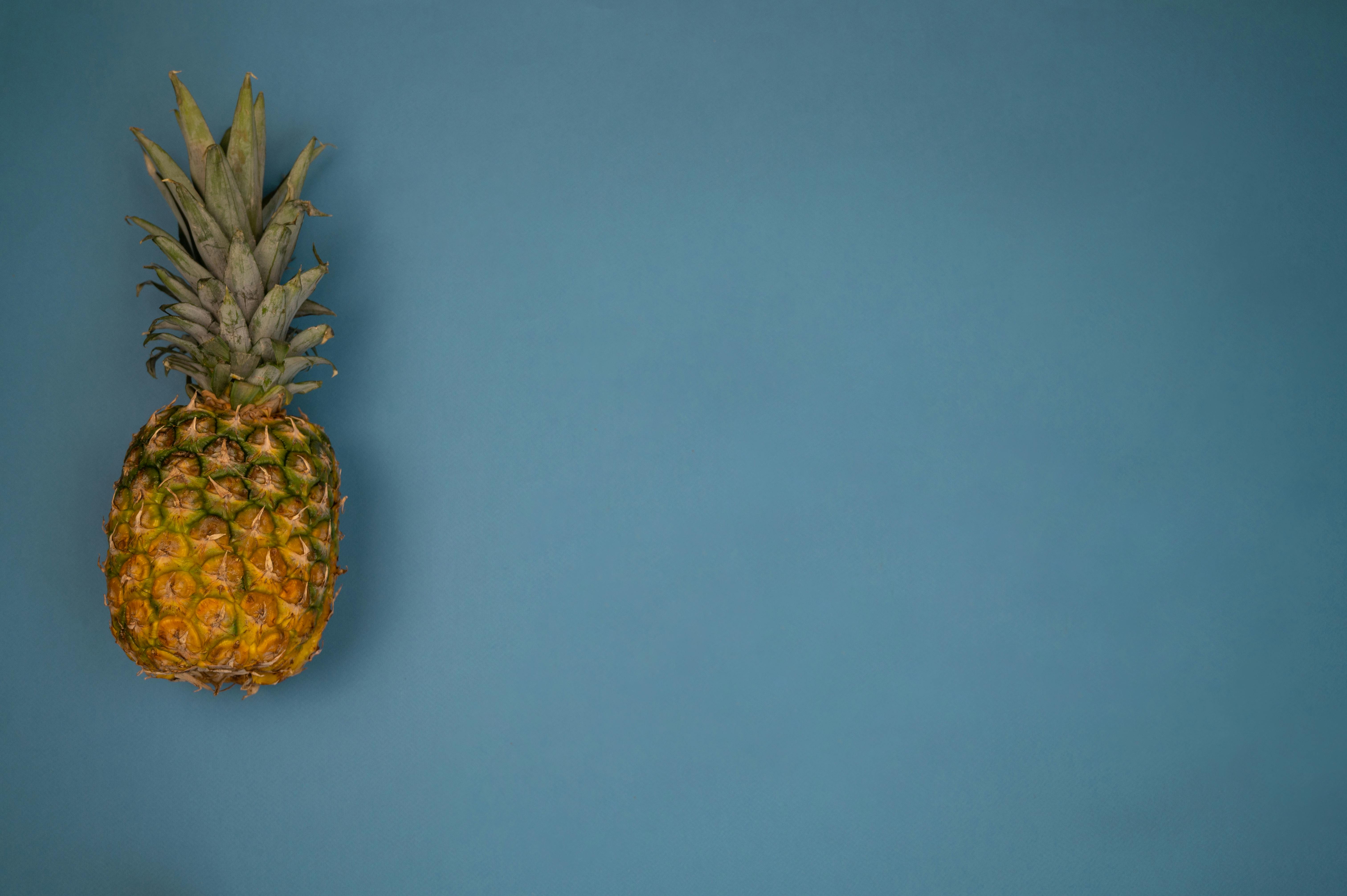 Blue Pineapple on Blue Background. Blue Tinted Window Stock Image - Image  of fresh, concept: 168532053
