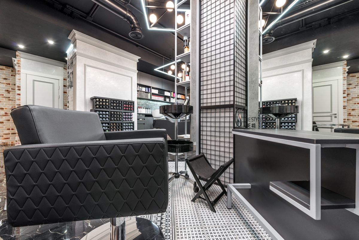 The AuraGlow salon interior