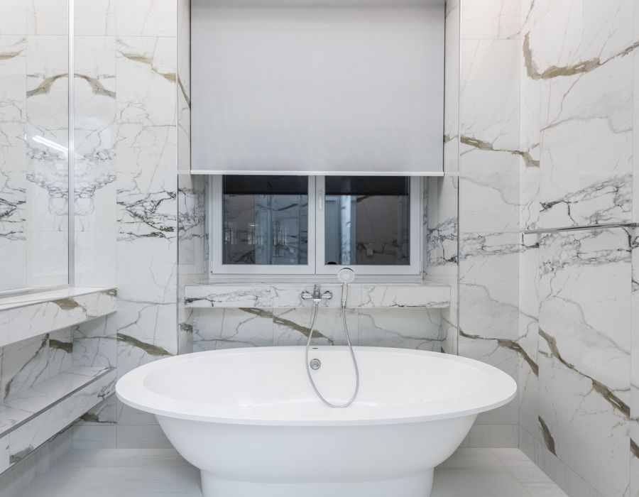 Bathtub installation in Desert Hot Springs bathroom