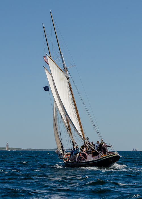 Boat Sailing on Open Sea