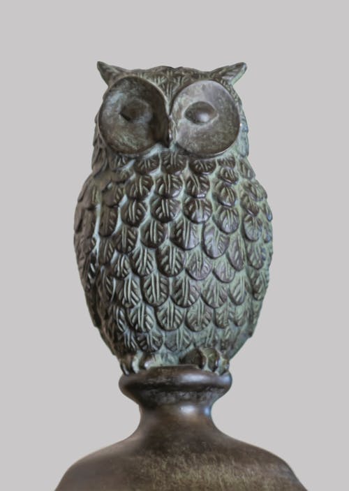 Free stock photo of bronze, screech owl, sculpture