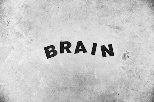 Free Background of Brain inscription on rugged wall Stock Photo