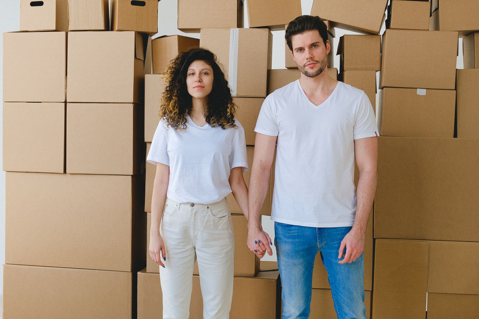 A couple ready to move into their new home