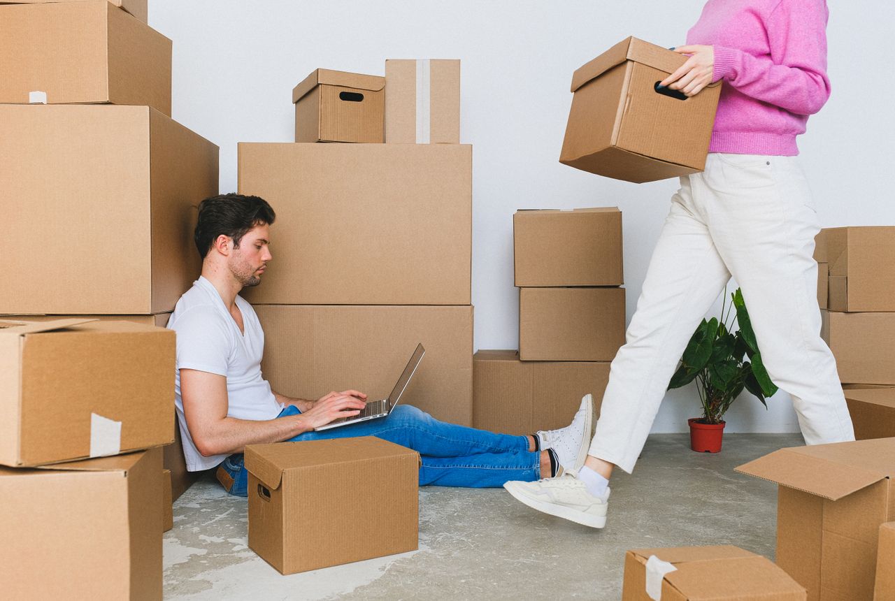 House removals Sprowston — removals work in progress