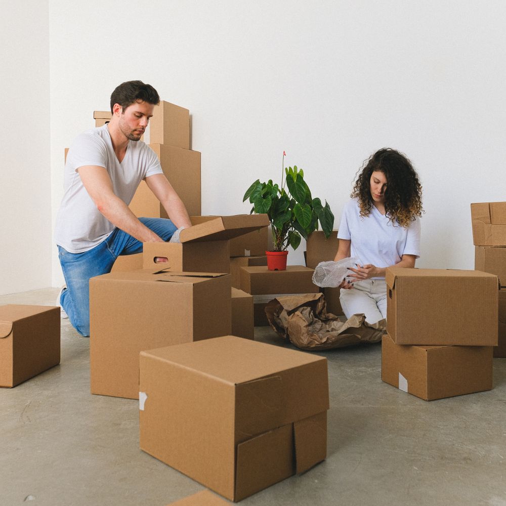 Wealdstone — belongings being loaded for transport to storage