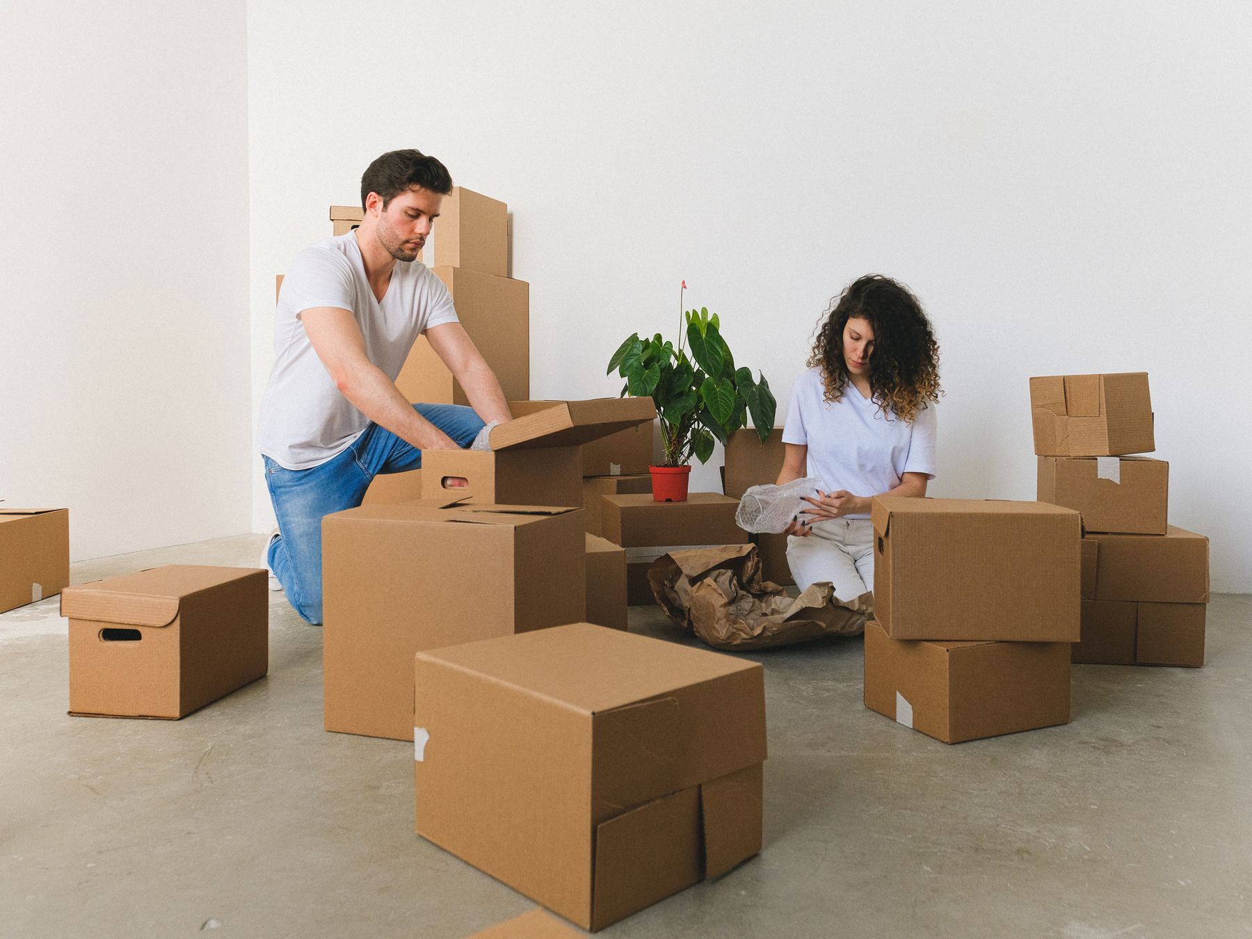 Poplar — belongings being loaded for transport to storage