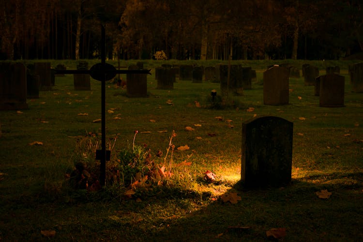 Silhouette Of Graves