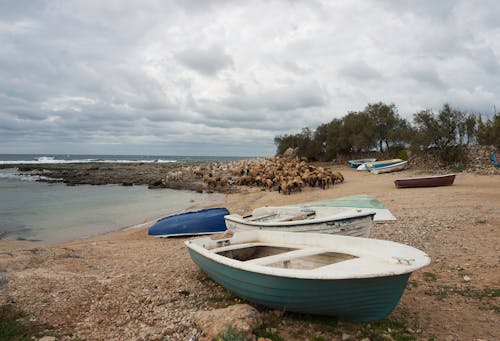 Empty Boats on Beach
