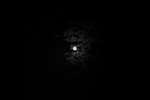 pale moonlight night sky