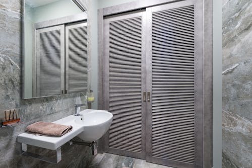 Interior of stylish bathroom in modern apartment