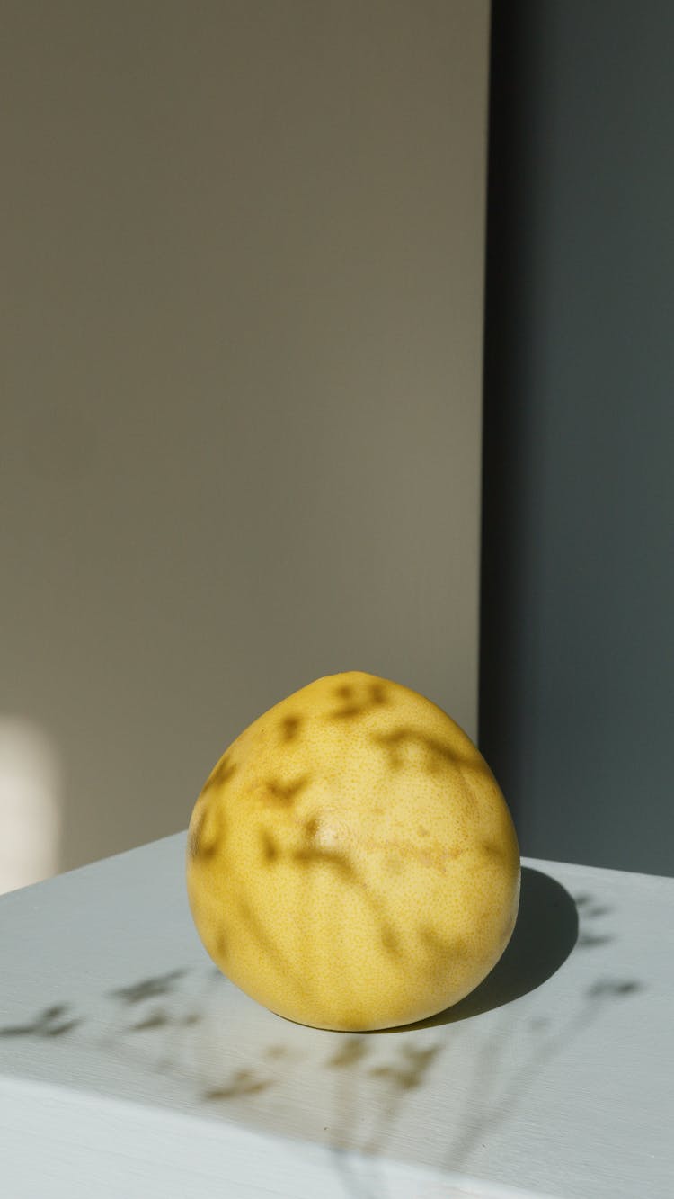 A Yellow Lemon In Close-Up Photography