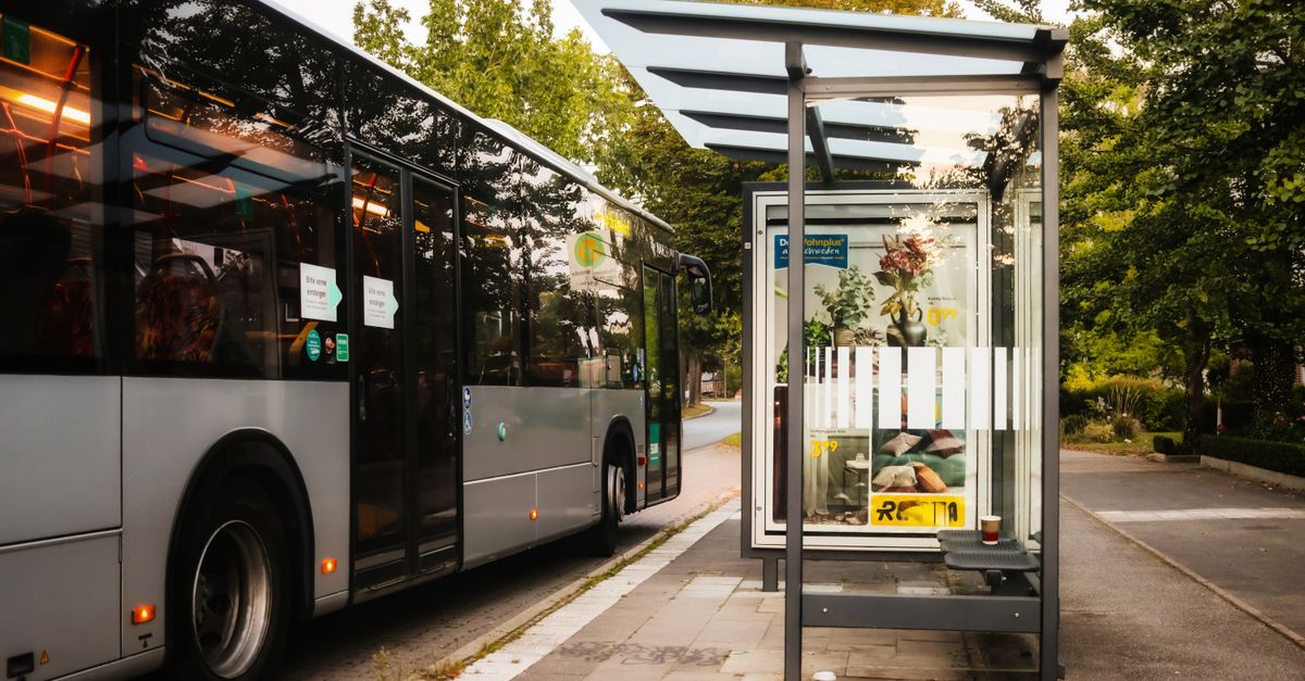 Bus Has Stop Bus on a Bus Stop in City Β· Free Stock Photo