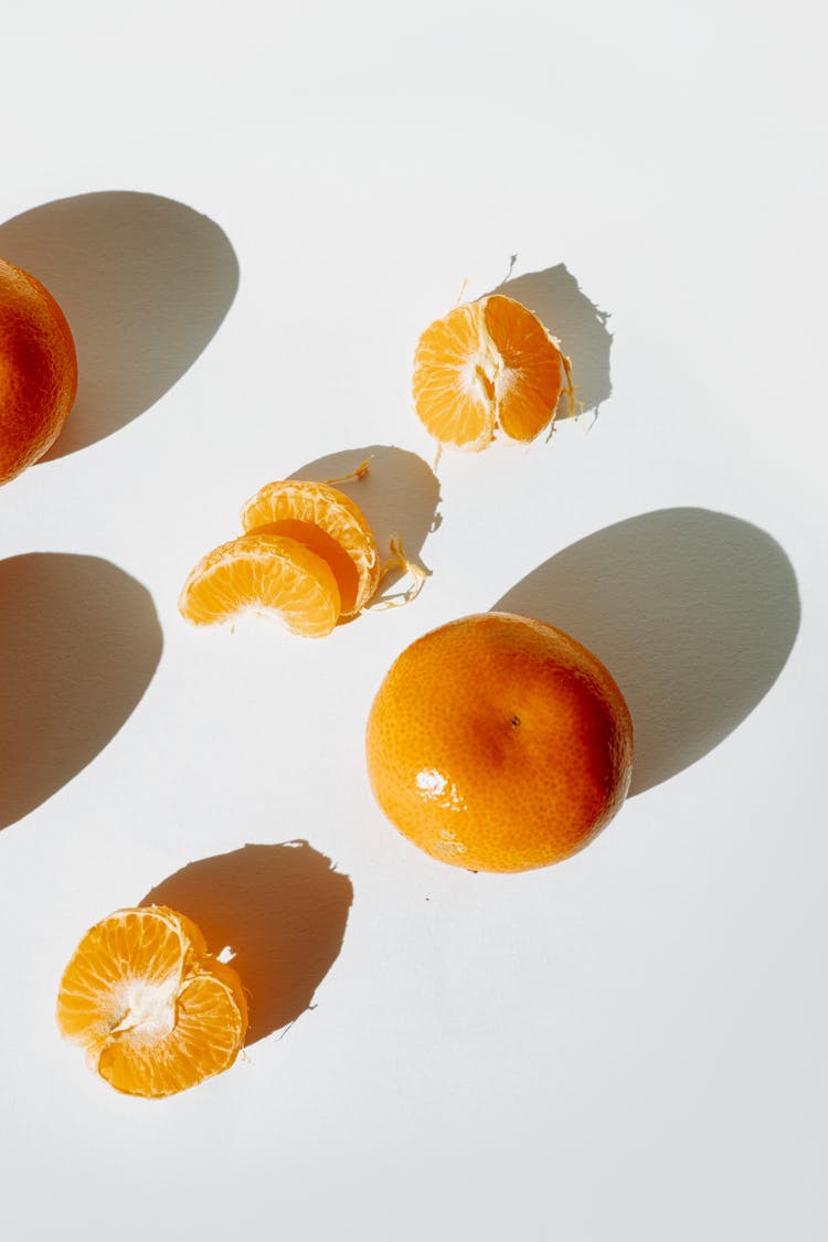 Overhead Shot Of Oranges