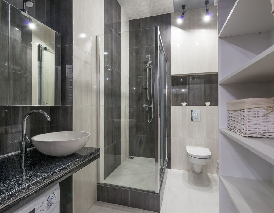Small bathroom remodel space planning Ladera Ranch