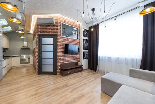 View of the Kitchen from the Living Room Area