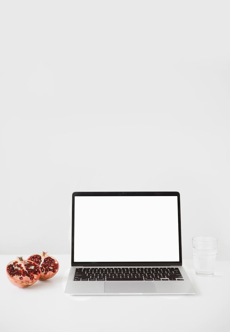 Laptop On White Table