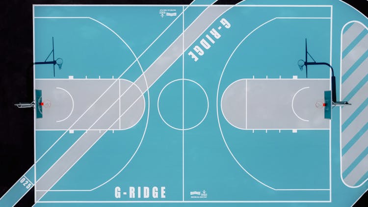 Vector Illustration Of Basketball Court With Titles