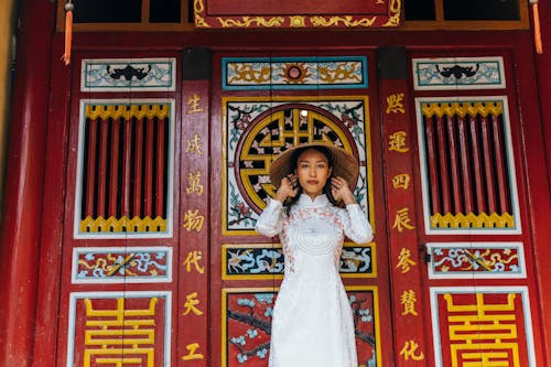 Immagine gratuita di ao dai, bellissimo, cappello di riso