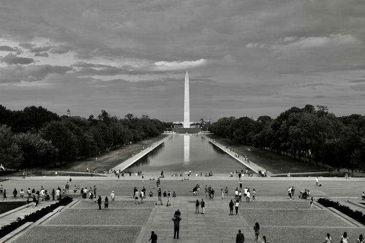 Park With Monument In Washington