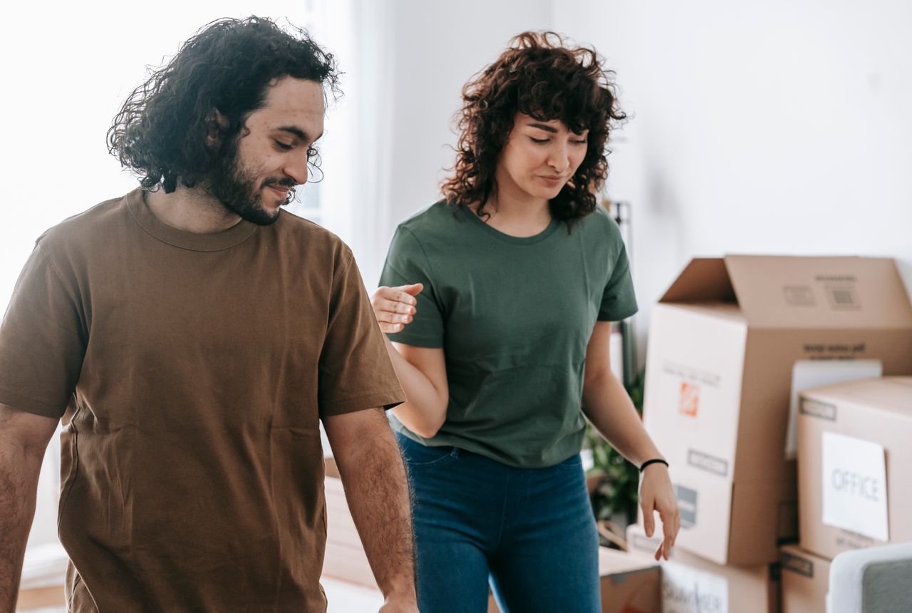 House removals Coton — removals work in progress