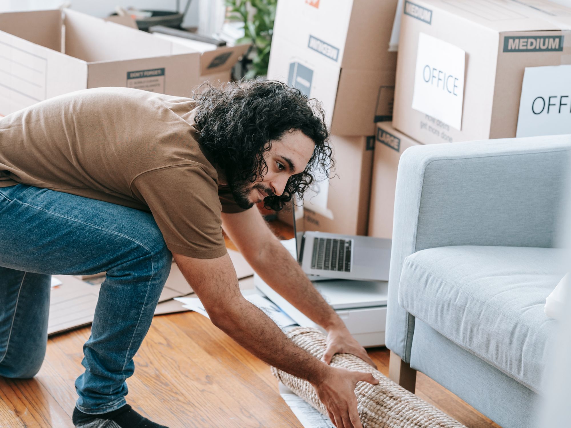 Office Removals in Old Trafford, North West — office relocation team moving desks and equipment