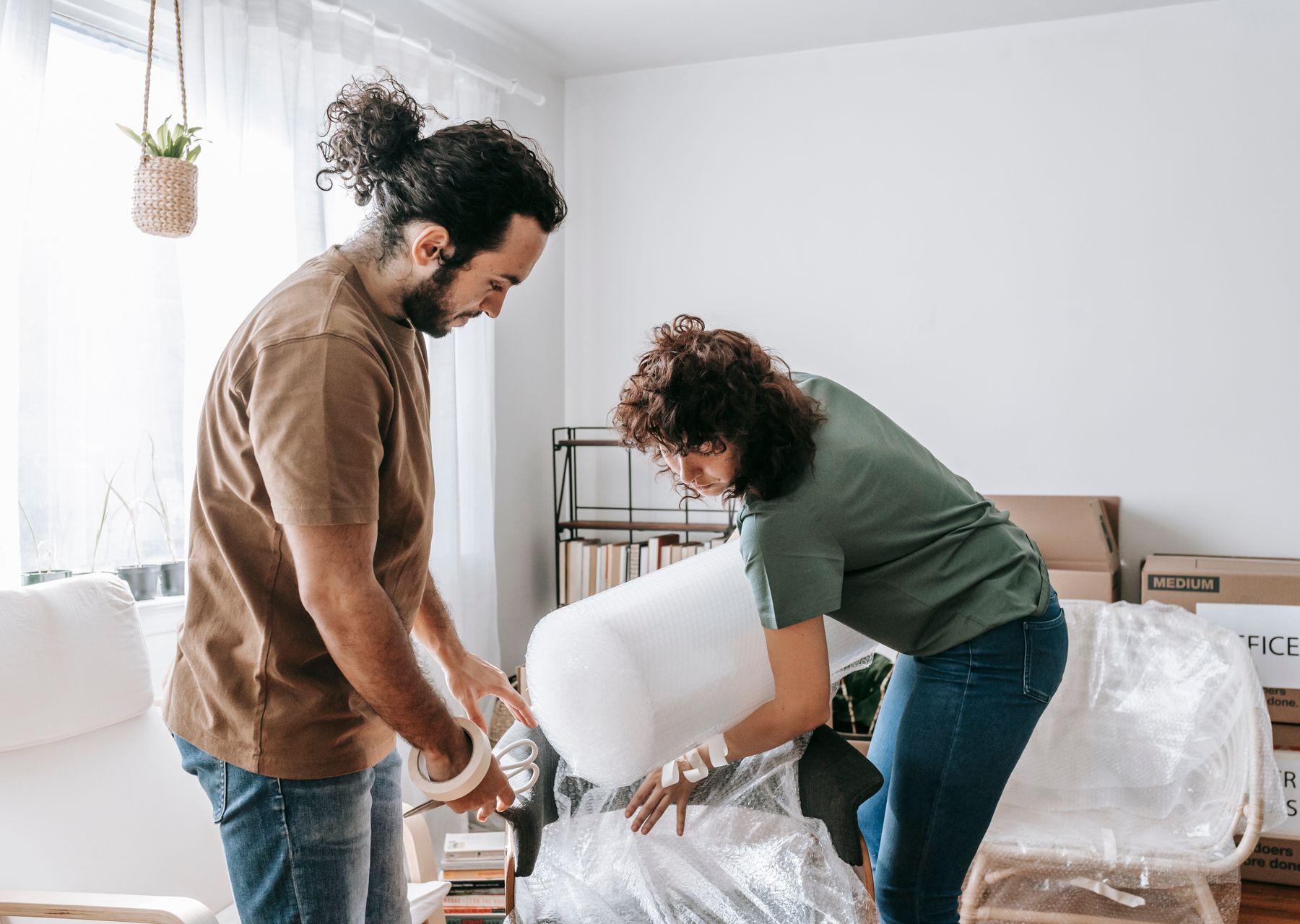 Professional removals crew at work — flat & apartment removals Puttenham