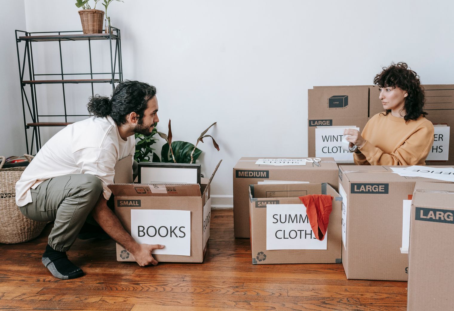 Vintry — movers carrying boxes for a flat move