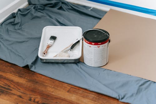 Painting Materials On Floor