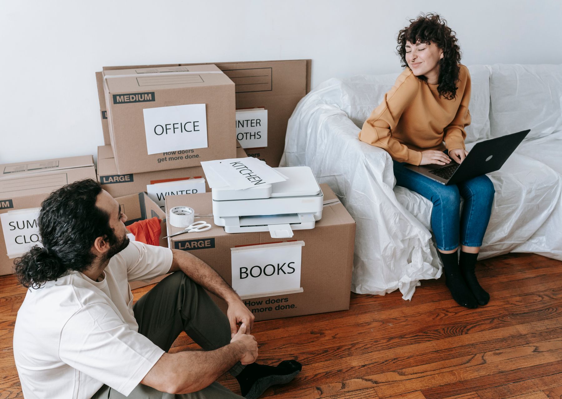 Same-day removals van loading — packing services in Warwick
