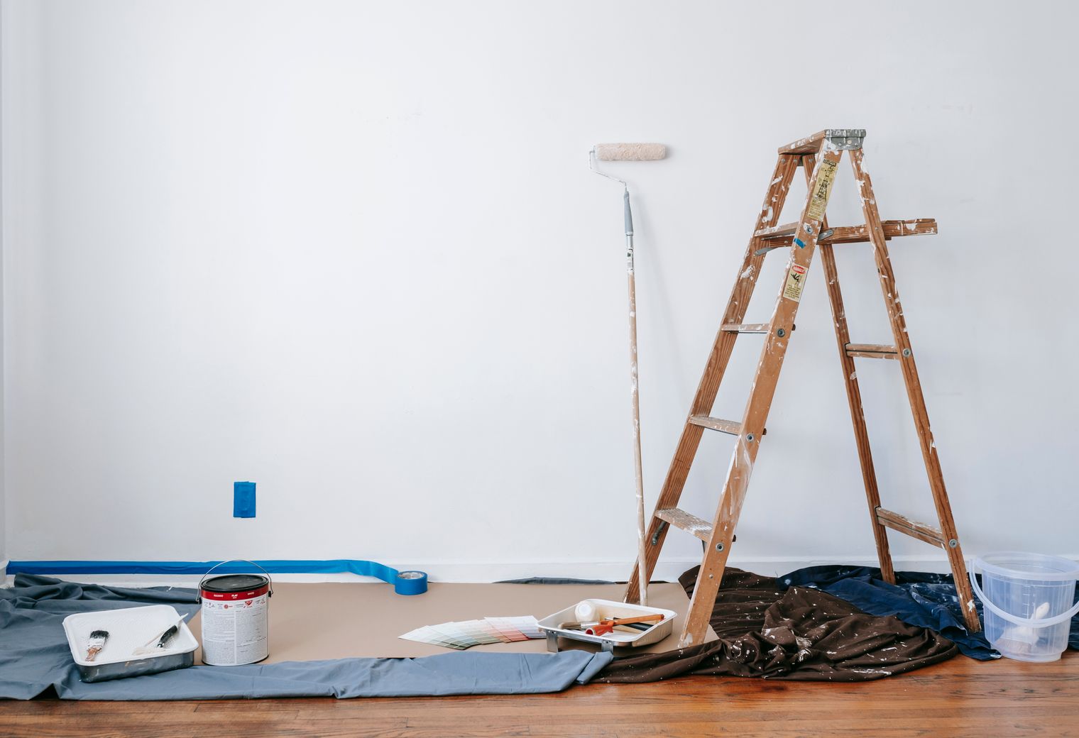 Painters and Decorators in Ruislip — careful masking before painting begins