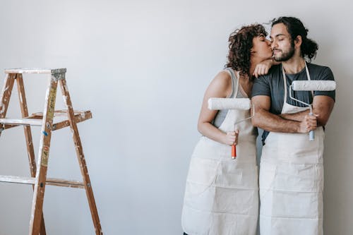 Woman Kissing A Man 