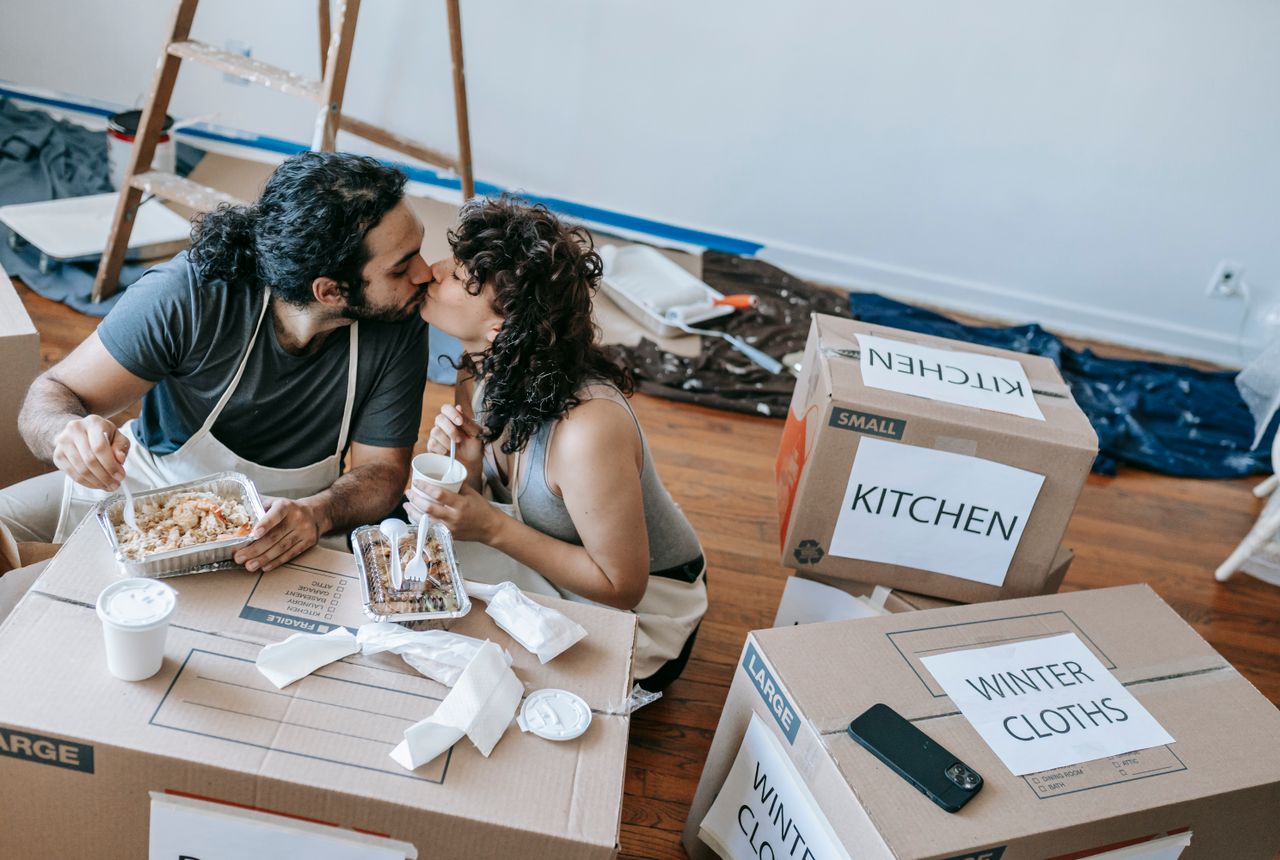 House removals Edinburgh — removals work in progress