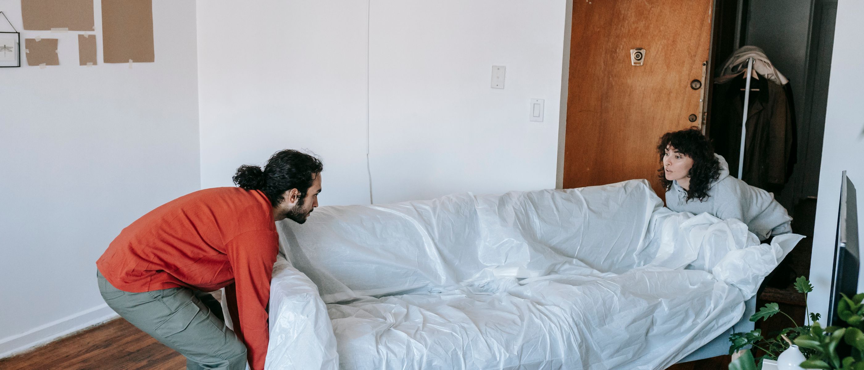 House Painting in Uxbridge — a decorator at work mid-project