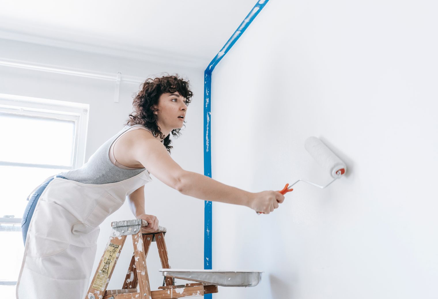 Painters and Decorators in Tottenham — careful masking before painting begins