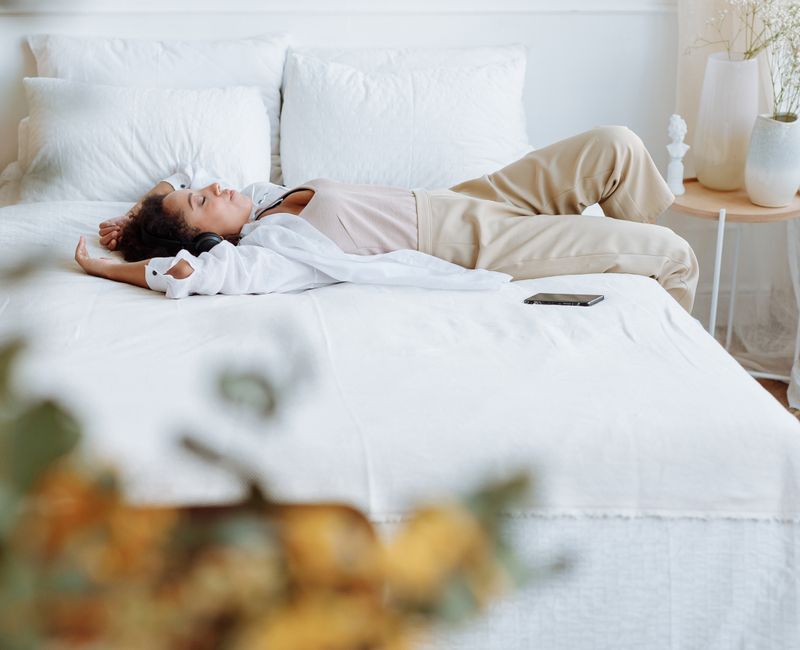 A peaceful bedroom setting designed for optimal sleep quality.