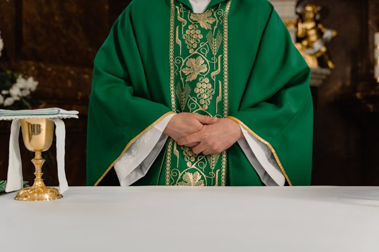 A Priest Wearing Green Stole