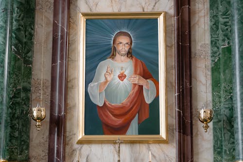 A Painting of Jesus Christ Hanged on the Wall