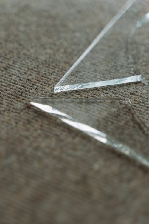 Close Up Shot of a Broken Glass