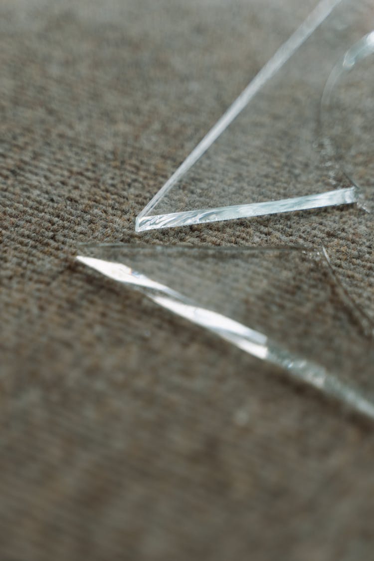 Close Up Shot Of A Broken Glass