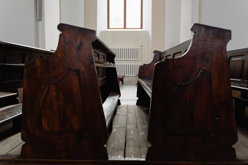 Základová fotografie zdarma na téma církev, dřevěný, kostelní lavice