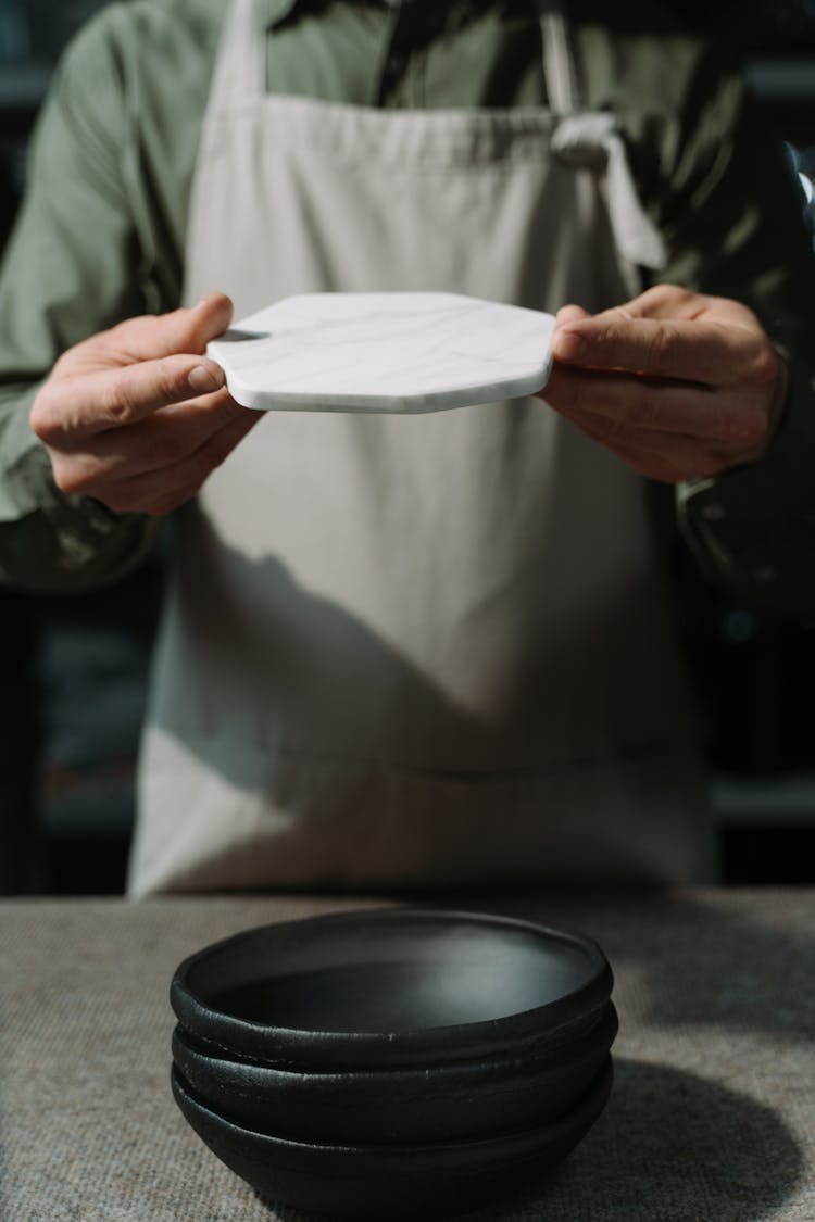 A Person Holding Marble