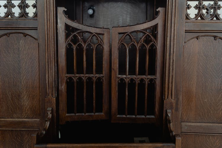 Brown Gate Entrance To A House