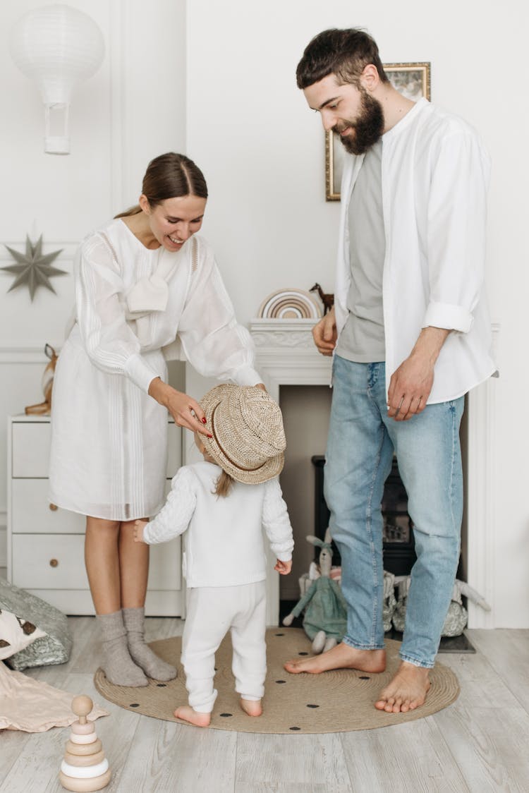 A Family Bonding Together At Home