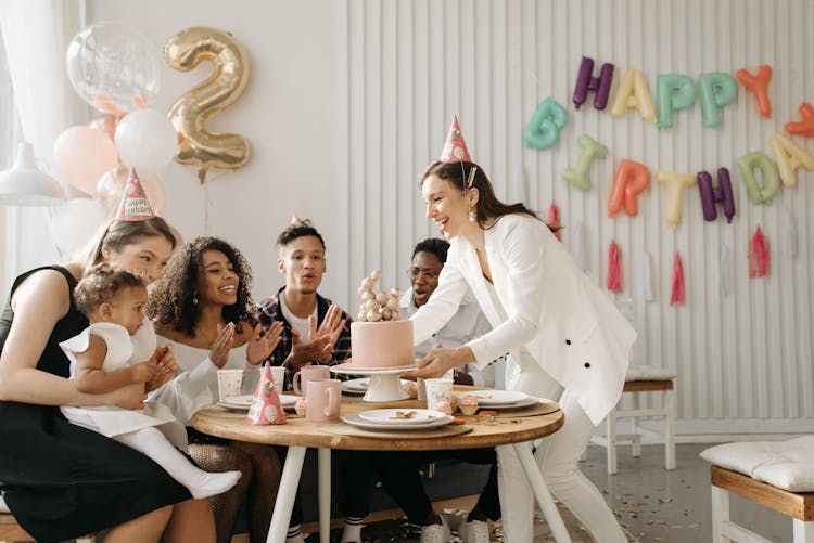 A Family Celebrating Baby's Birthday