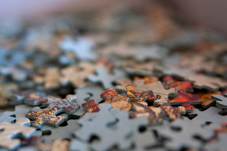 Jigsaw Pieces In Close-up Photography