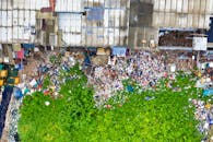 Trash near Abandoned Demolished Building