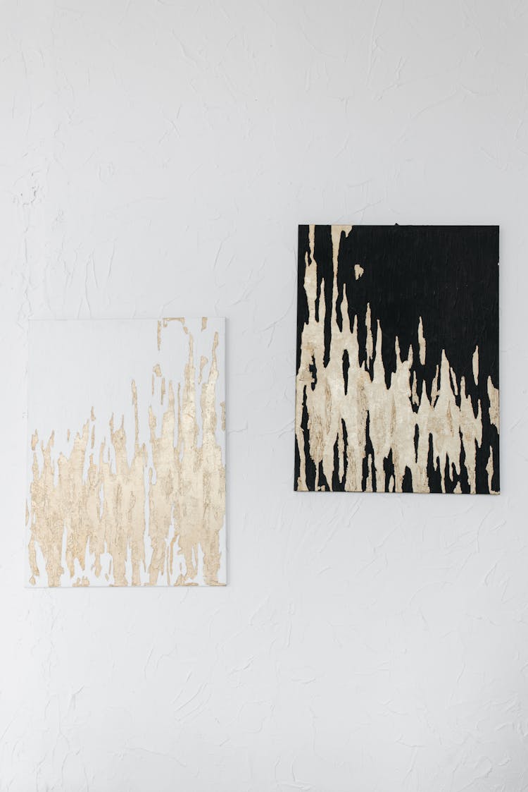 Abstract Paintings On A Wall 