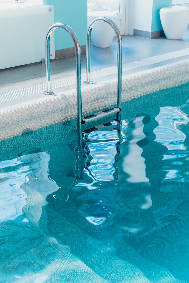 A Metal Swimming Pool Ladder