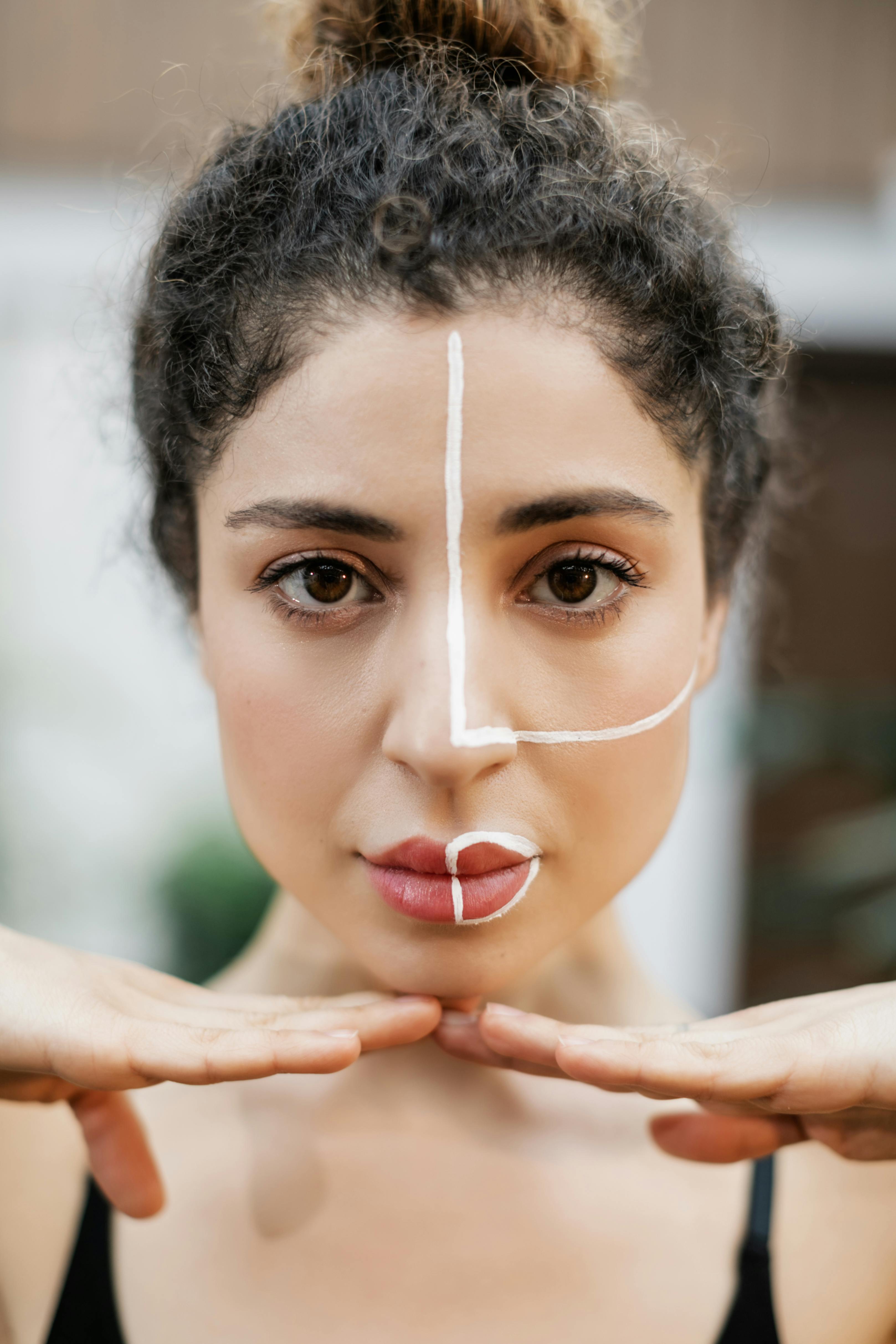 woman with face paint